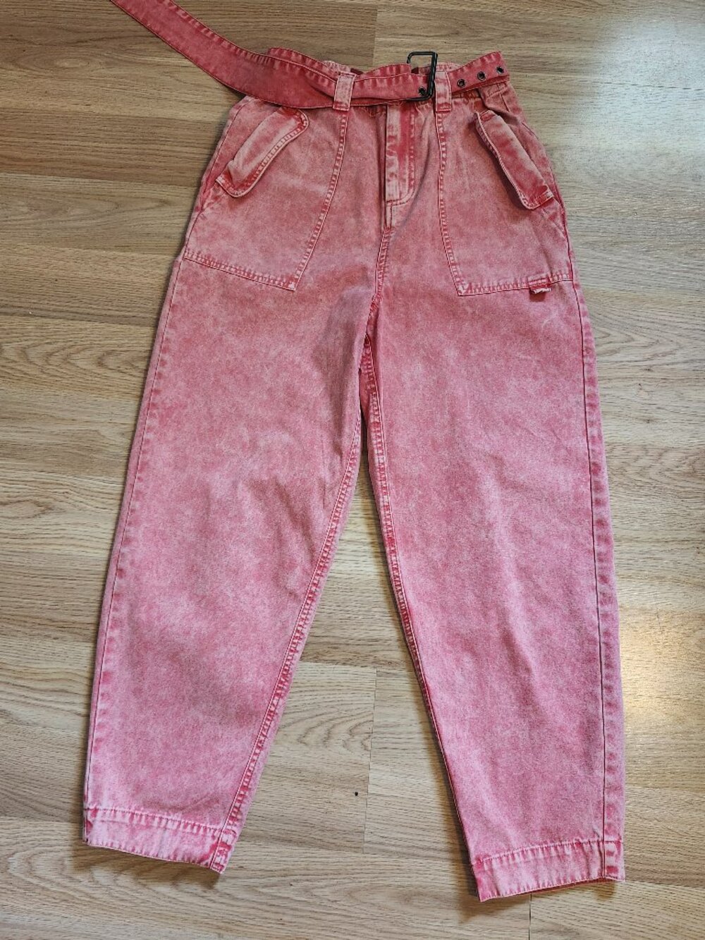ASOS acid wash balloon jeans